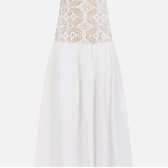 Silvia Tcherassi White Linen Pilar Maxi Gown, Size: MEDIUM - SOLD - Picture 8 of 15